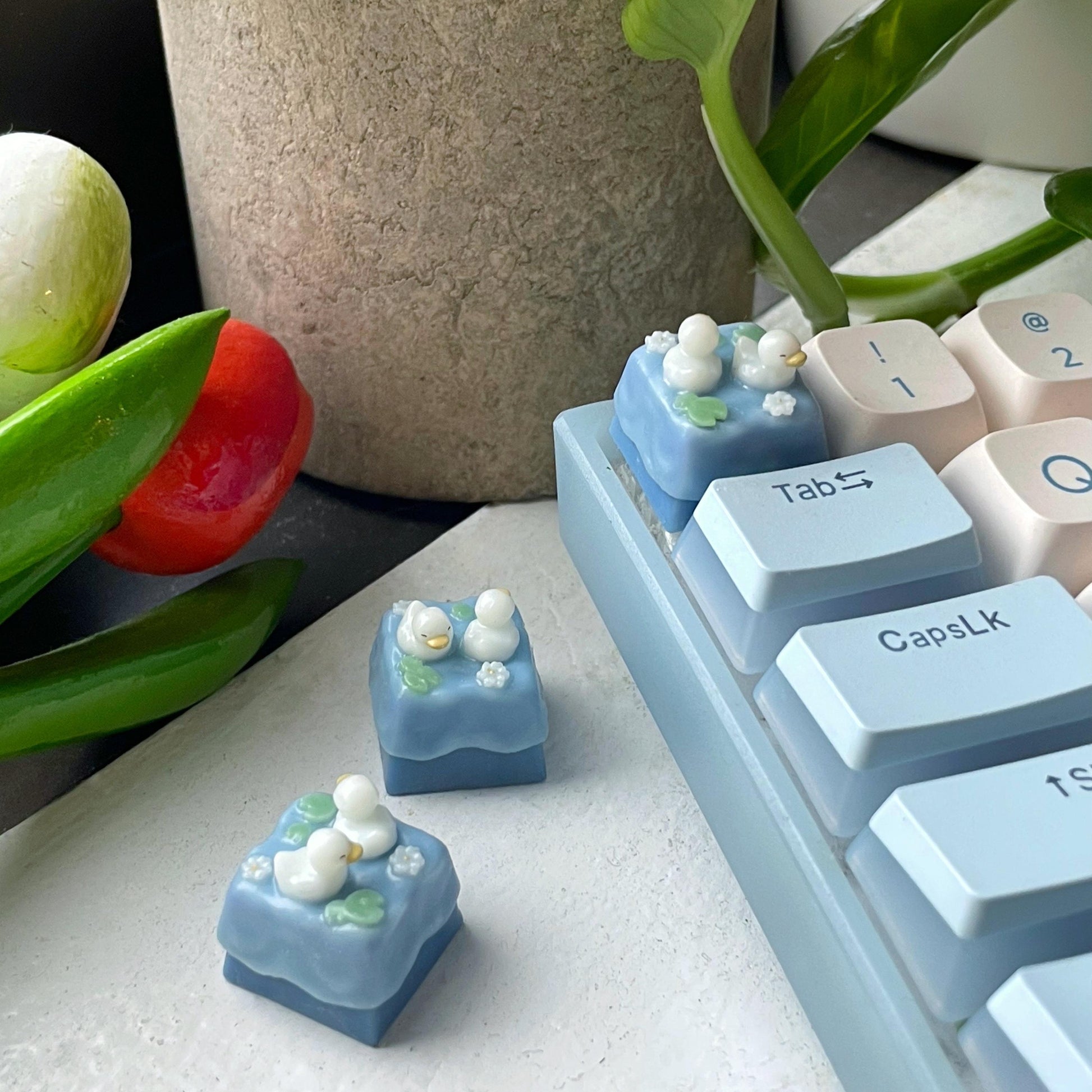 Duck pond Artisan Keycap | Mechanical Keyboard Cherry MX compatible