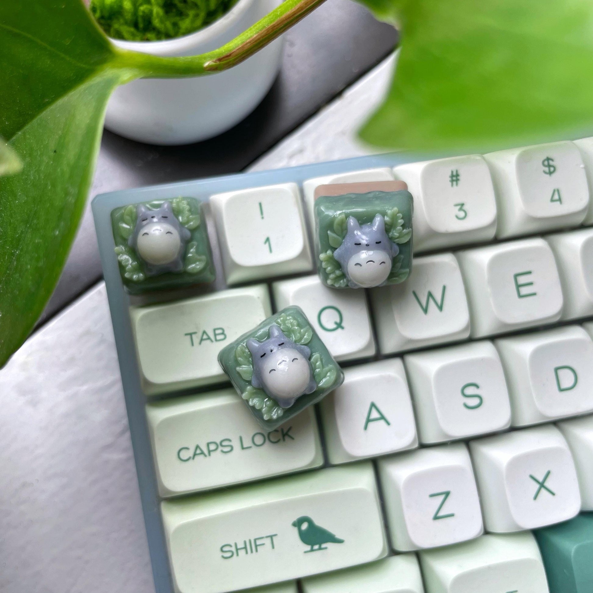 Totoro Keycap | Handmade Artisan Keycap | Mechanical Keyboard Cherry MX compatible