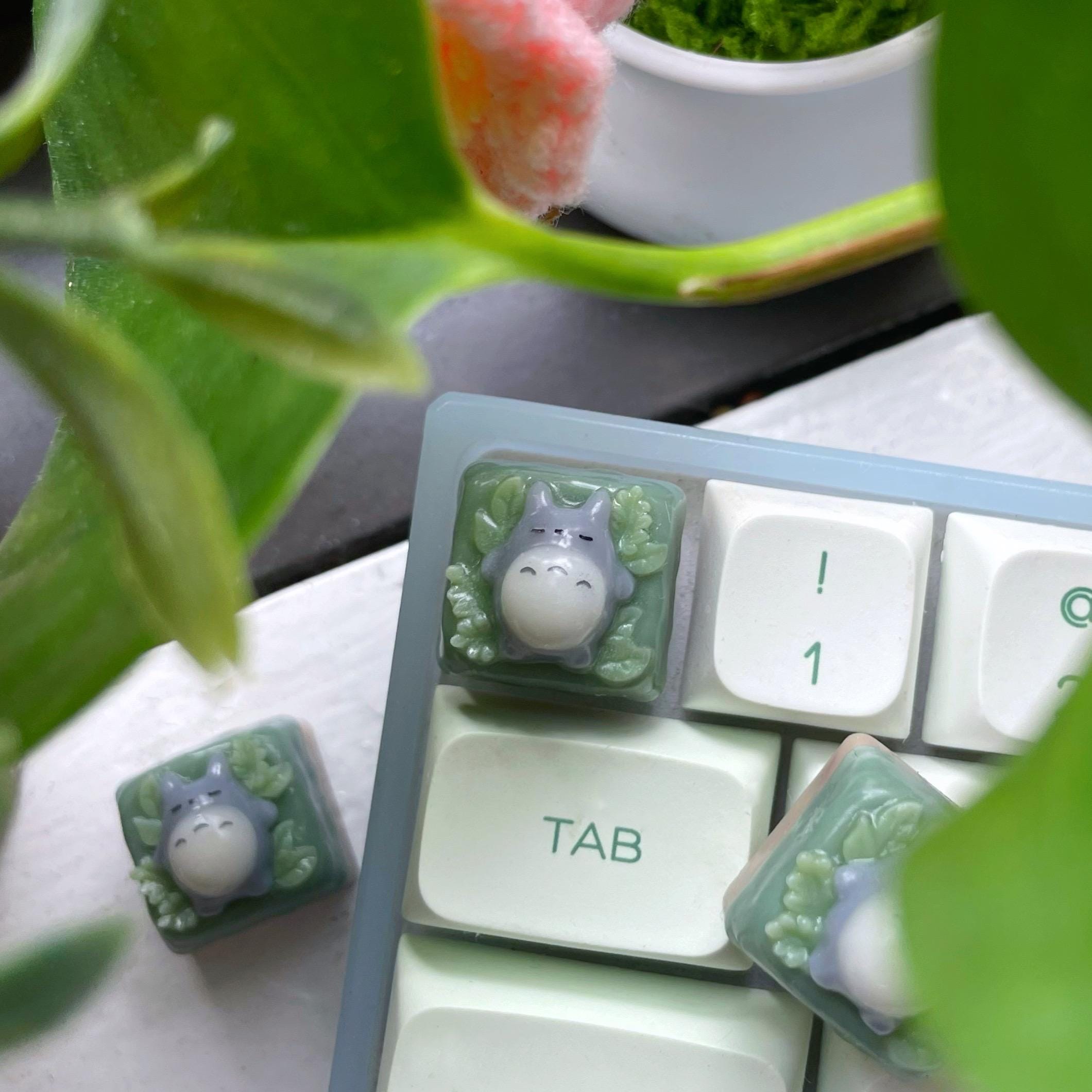 Totoro Keycap | Handmade Artisan Keycap | Mechanical Keyboard Cherry MX compatible