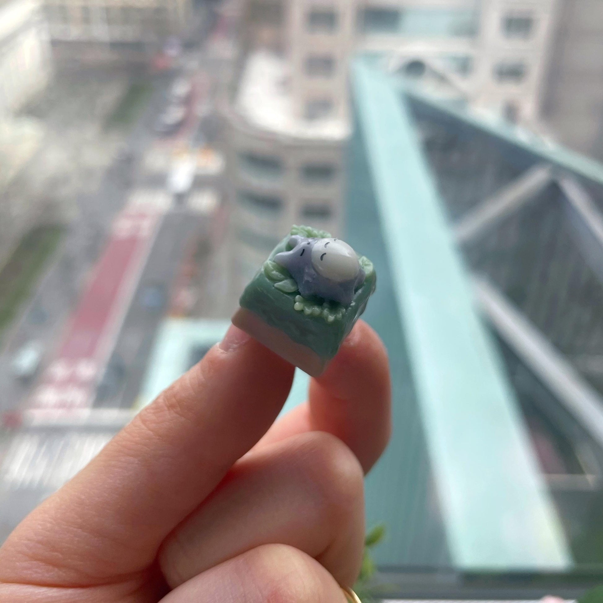 Totoro Keycap | Handmade Artisan Keycap | Mechanical Keyboard Cherry MX compatible