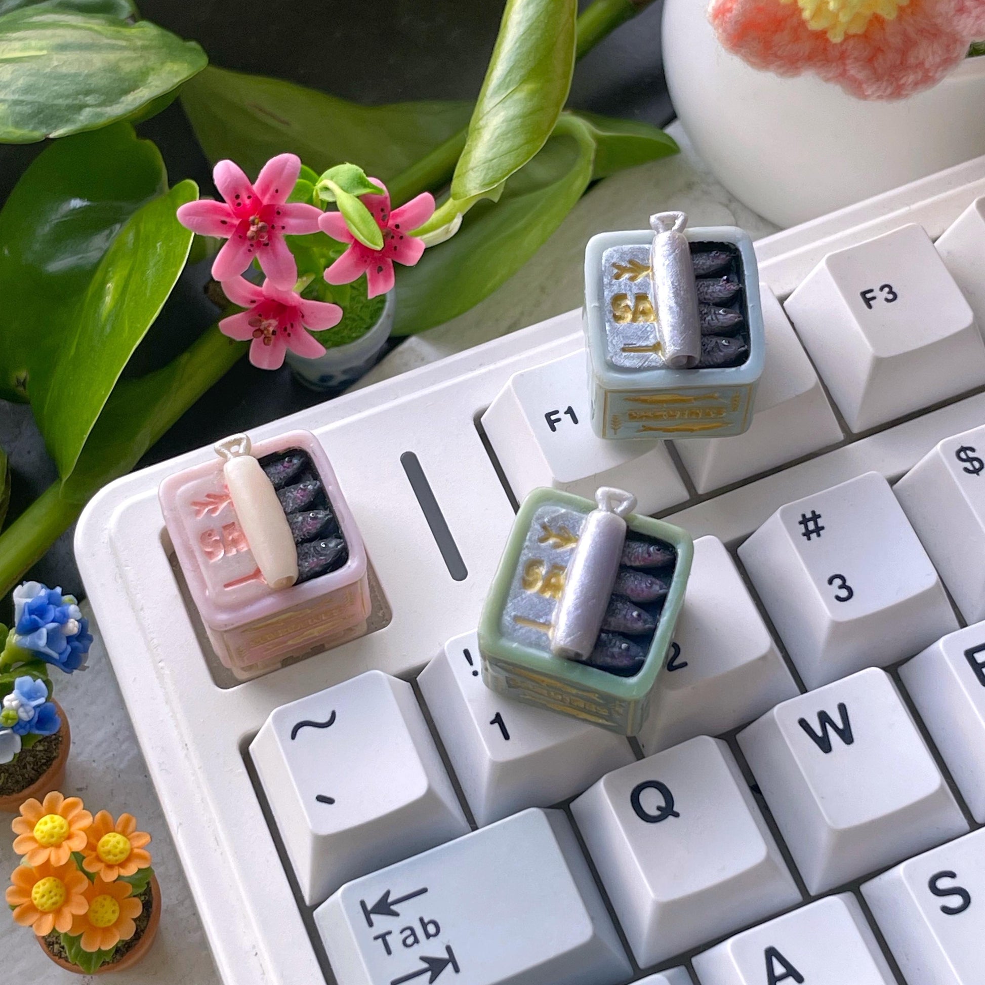 Sardine Tin Handmade Artisan Keycap | Mechanical Keyboard MX compatible